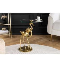 Stolik kawowy FLAMINGO 40 cm złoty