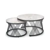 Stolik Kawowy FLAMINGO set 2 w kolorze szarego marmuru