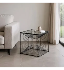 Stolik kawowy GEMETRO 45 cm czarny