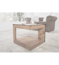 Stolik Kawowy Giant S 45cm drewno Sheesham