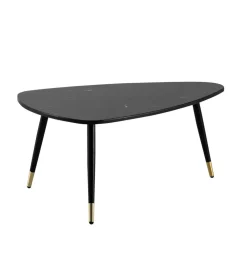 Stolik kawowy GINEVRA 90 cm w optyce czarnego marmuru