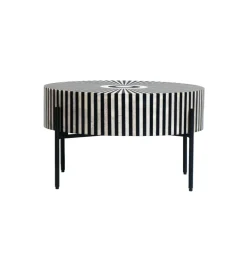 Stolik kawowy HARMONY NATURE 65 cm czarnobiały