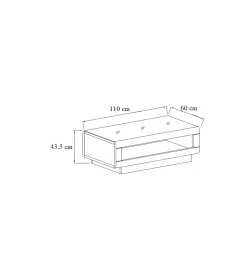 Stolik kawowy HEKTOR 110 cm antracytowy