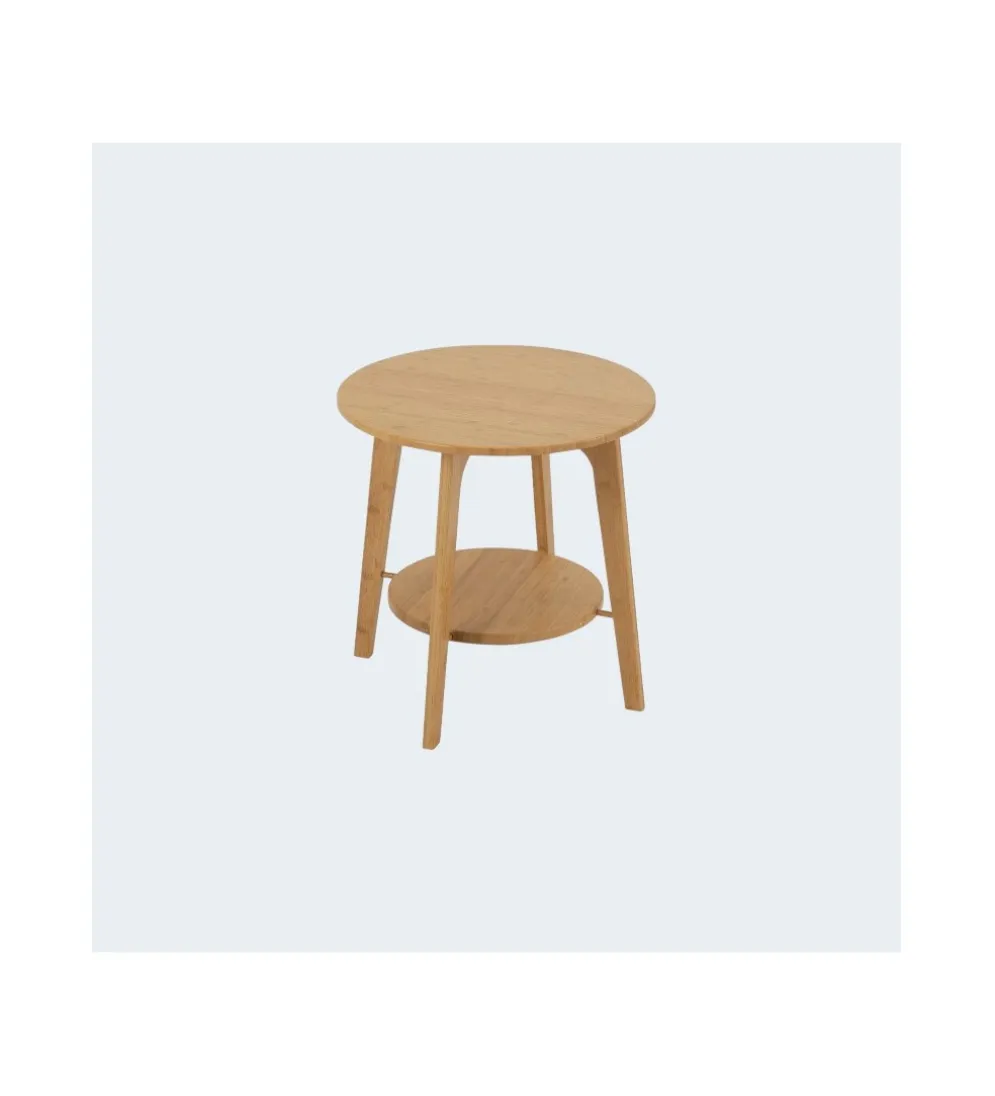 Stolik kawowy HERMA 50 cm bambus naturalny