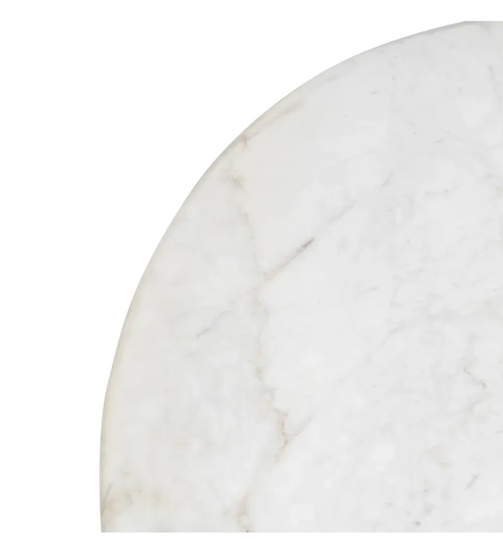 Stolik kawowy HUGI 135 cm marmur drewno mango