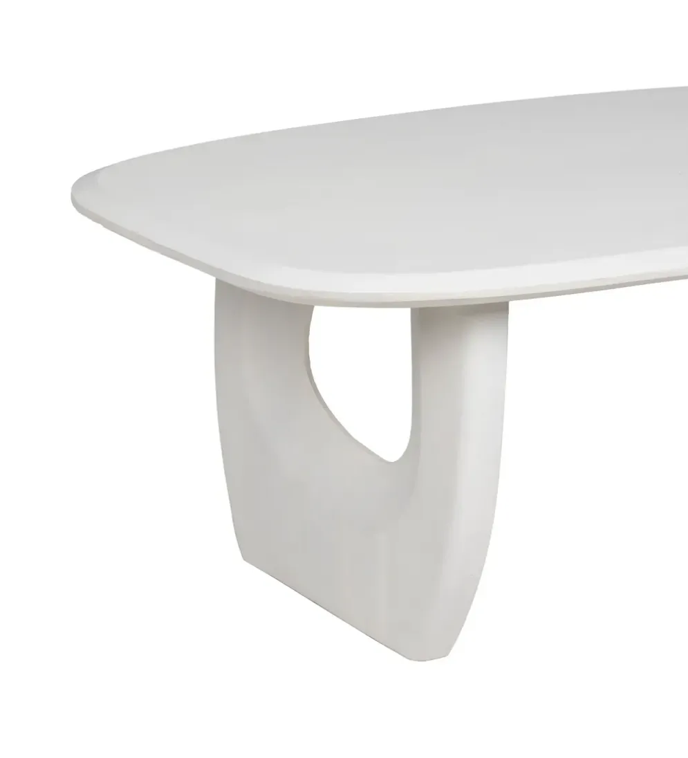 Stolik kawowy KARAZ 130 cm drewno akacja różowo-biały