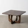 Stolik kawowy KIRITON 80 cm drewno mango