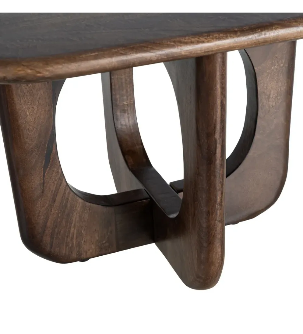Stolik kawowy KIRITON 60 cm drewno mango