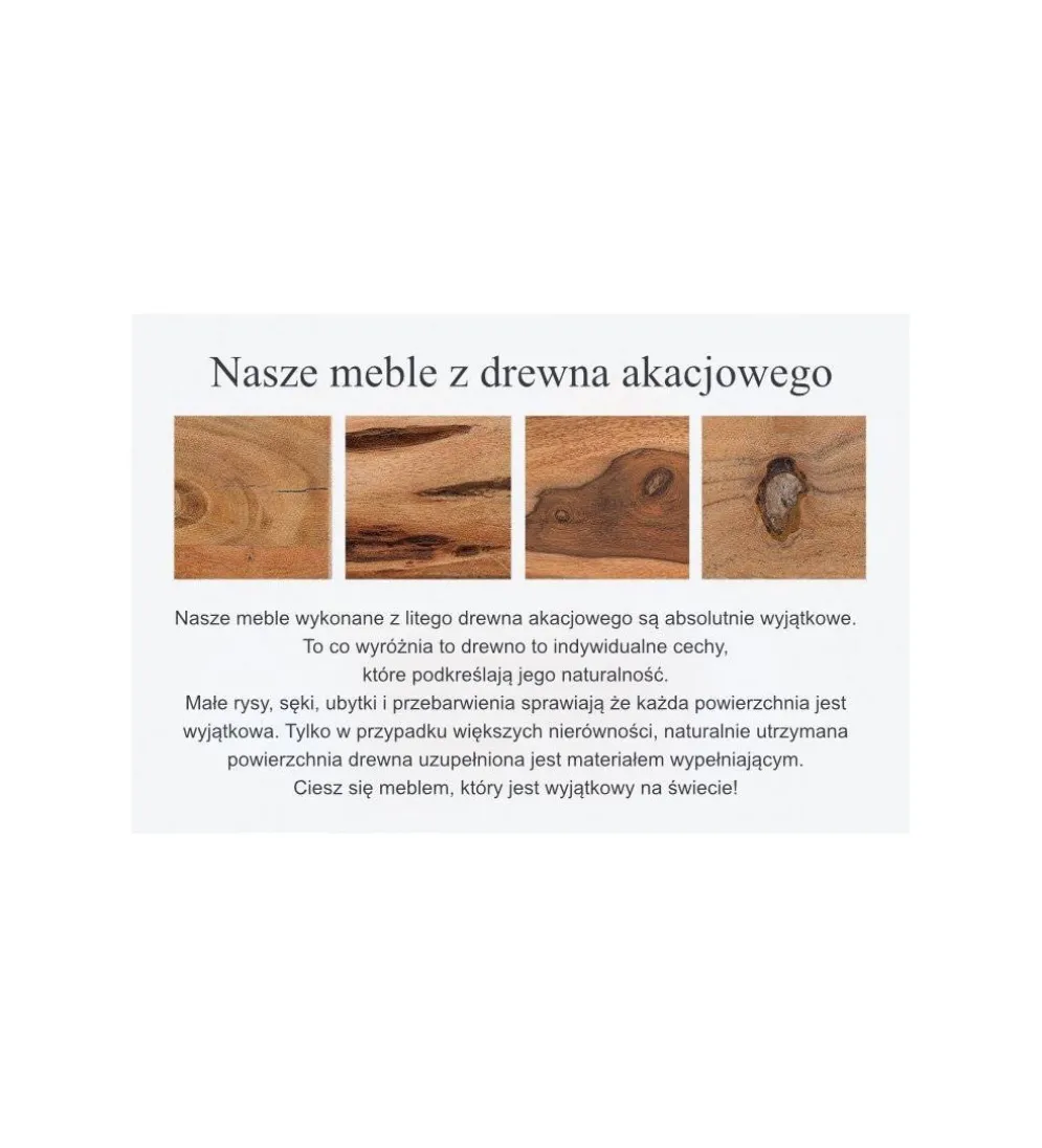 Stolik kawowy Komodo Mystic 100 cm drewno akacja