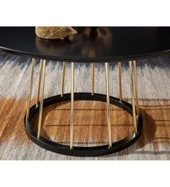 Stolik kawowy KONYA 80 cm czarny