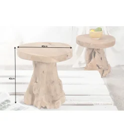 Stolik kawowy Korzeń 40 cm drewno Teak