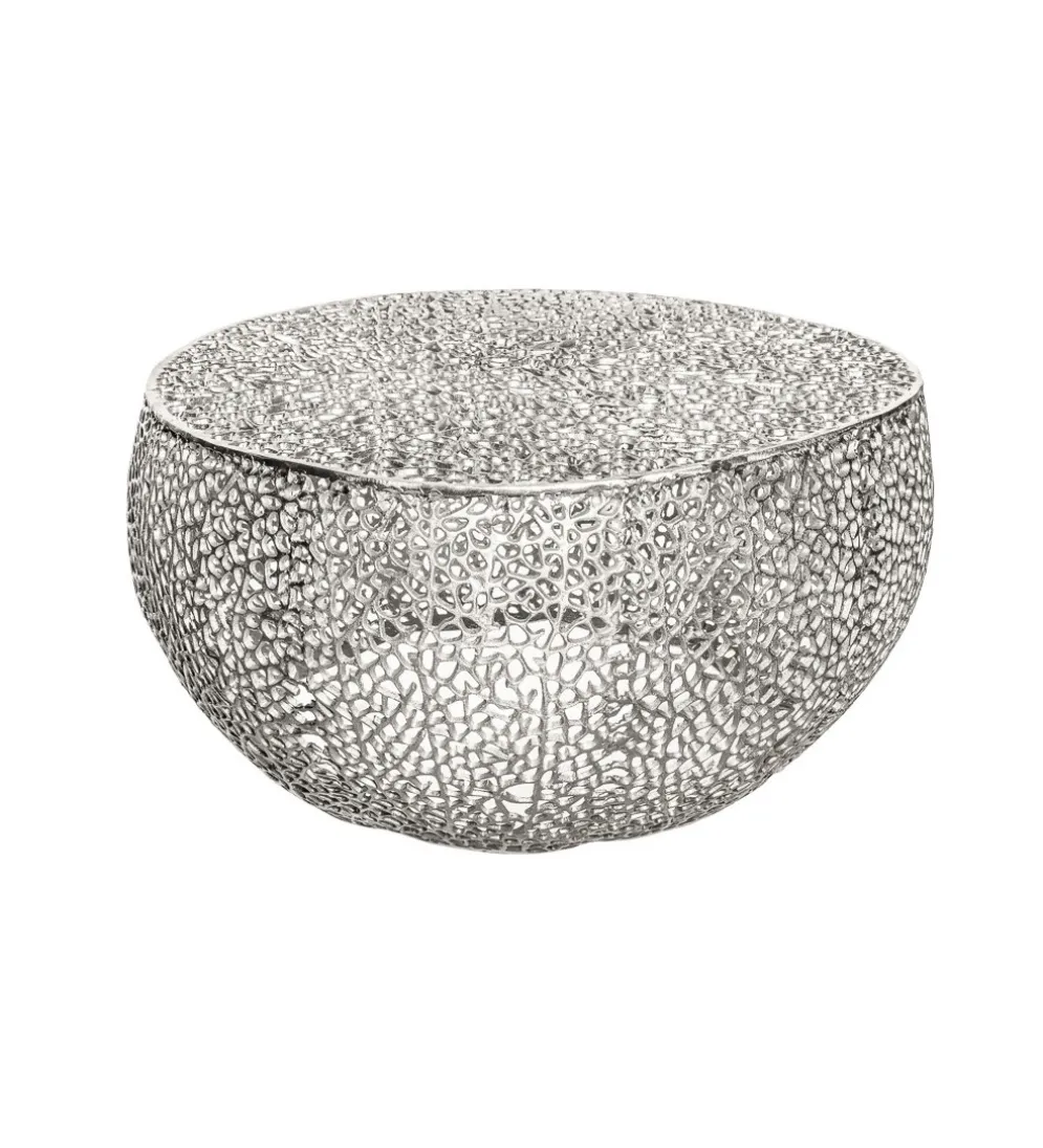 Stolik Kawowy Leaf 80 Cm srebrny