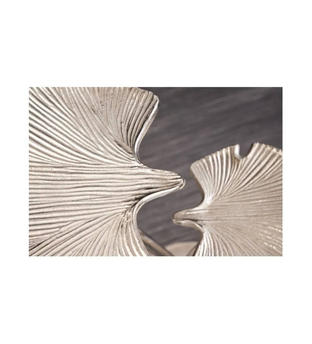 Stolik kawowy Leaf 52 cm srebrny