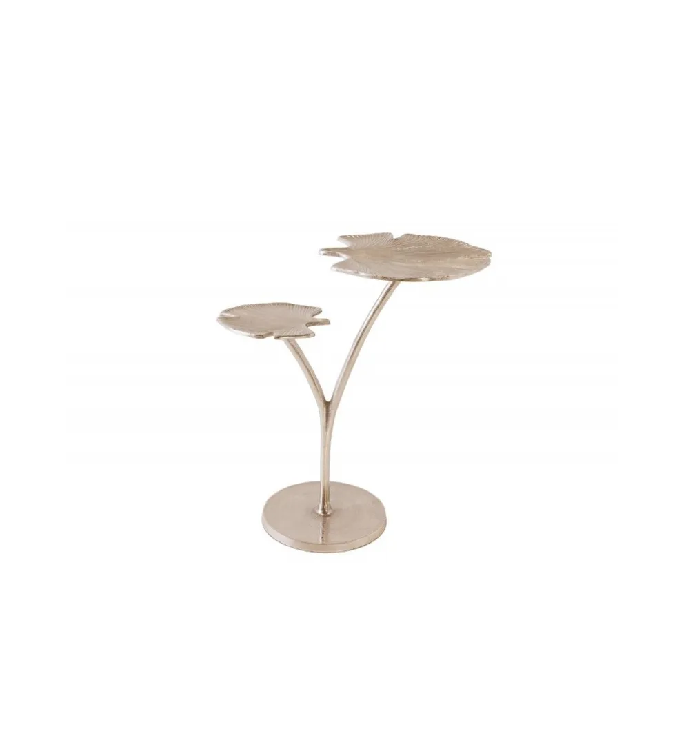 Stolik kawowy Leaf 52 cm srebrny