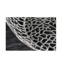 Stolik kawowy LEAF 74 cm srebrny