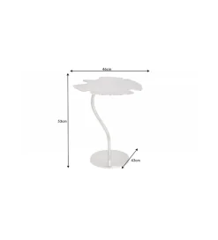 Stolik kawowy Leaf 53 cm srebrny