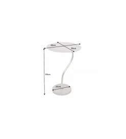 Stolik kawowy Leaf 42 cm srebrny