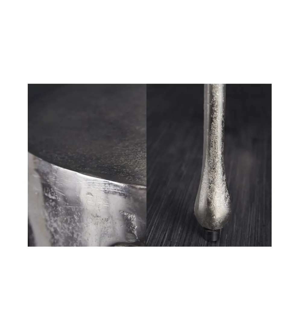 Stolik kawowy Liquid Line 51 cm srebrny