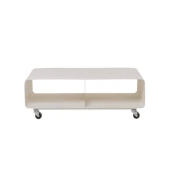 Stolik kawowy LOUNGE 90 x 30 cm beżowa na kołach