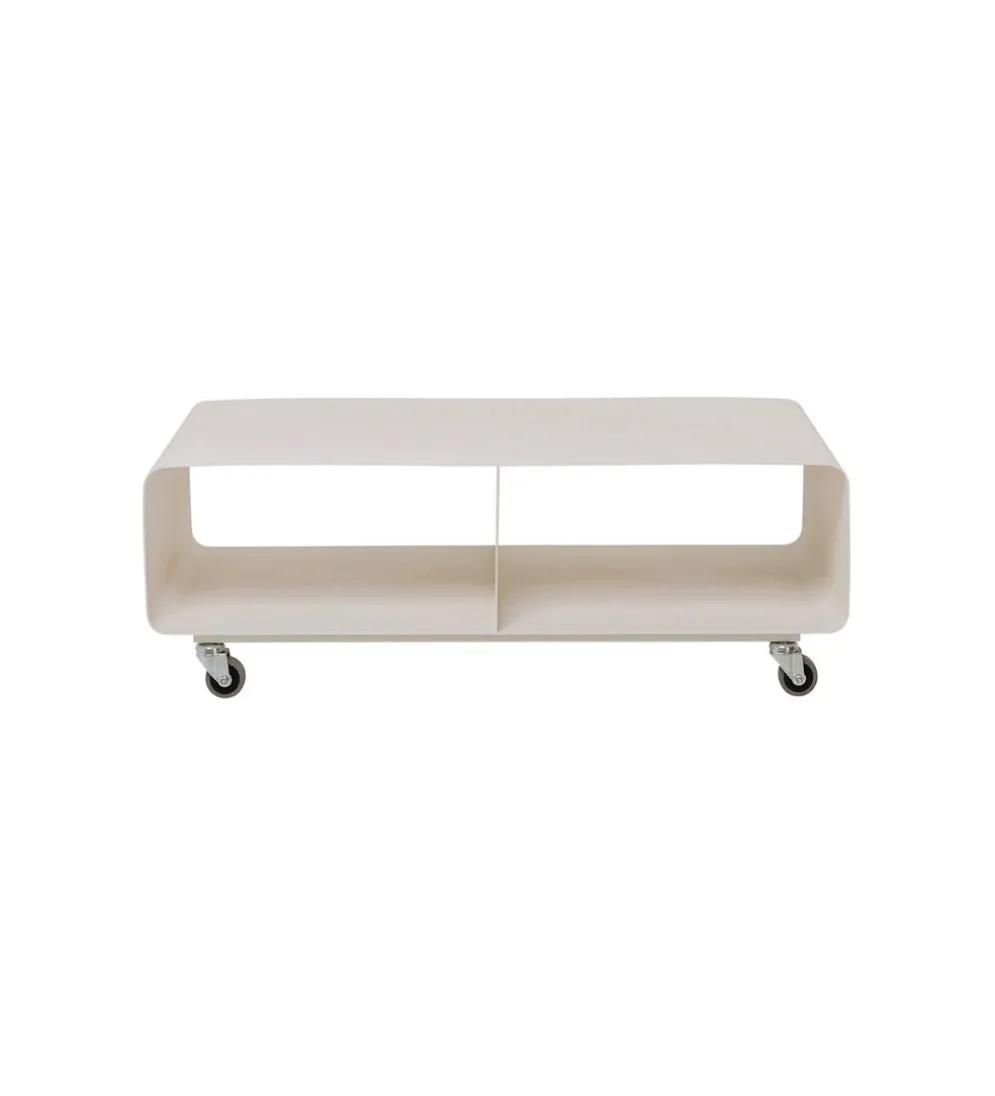 Stolik kawowy LOUNGE 90 x 30 cm beżowa na kołach