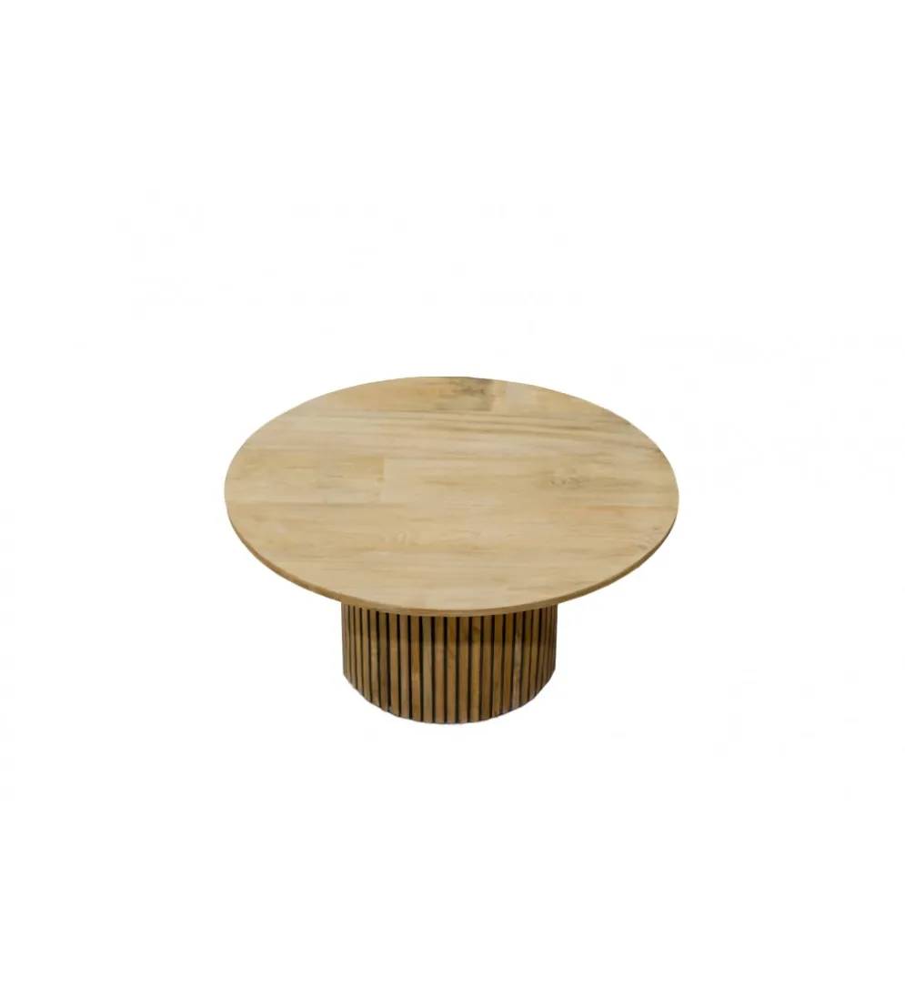 Stolik kawowy LUSAN 80 cm drewno teak