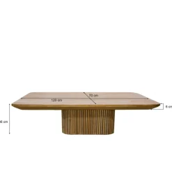 Stolik kawowy LUSAN 120 cm drewno teak