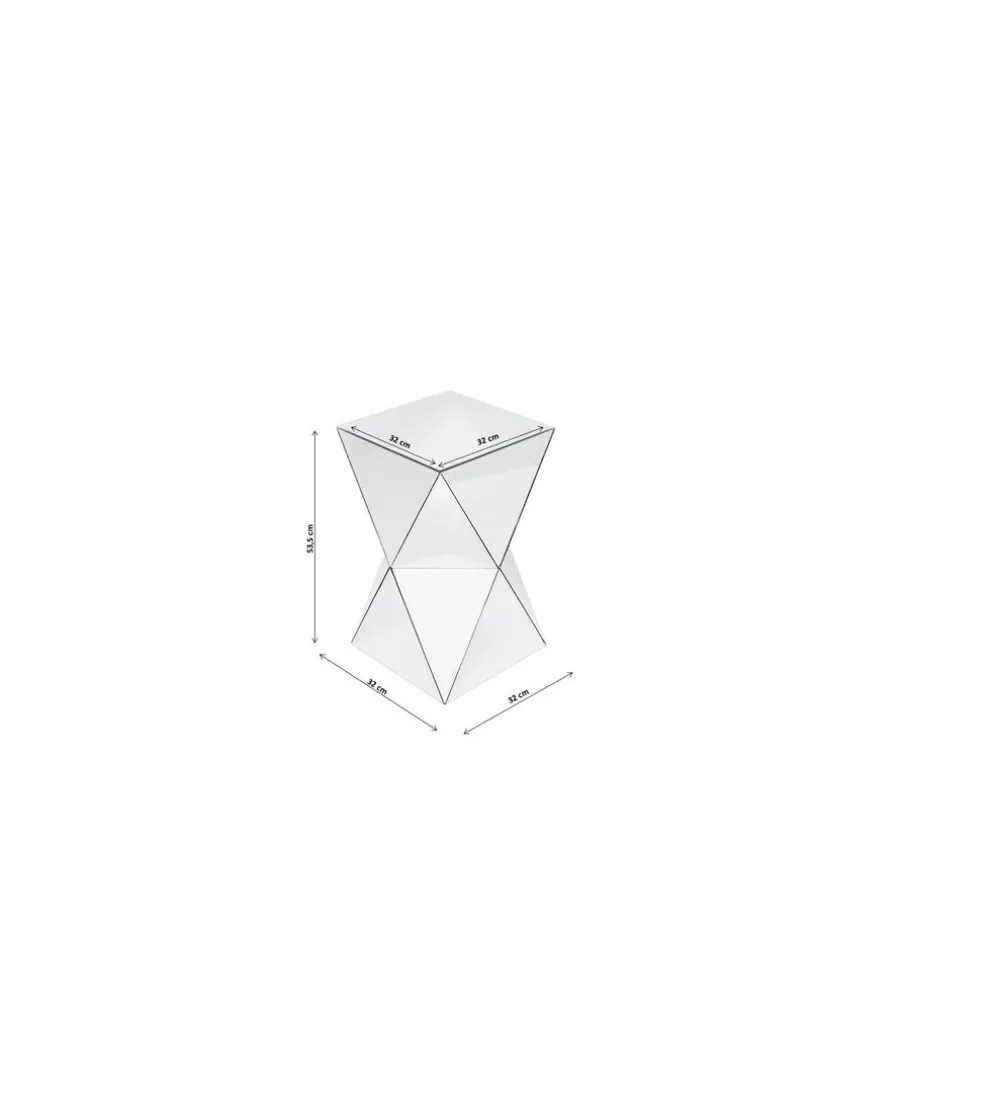 Stolik kawowy LUXURY TRIANGLE 32 cm lustrzany