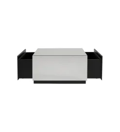 Stolik kawowy LUXY MIRROR TRUNK 80 cm z szufladami
