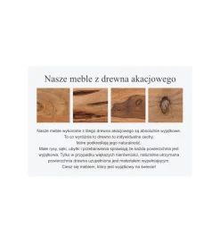 Stolik Kawowy Maamut 110 Cm drewno Akacja honey
