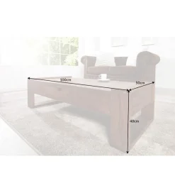 Stolik kawowy Markant 100 cm drewno Sheesham