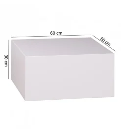Stolik kawowy MONOBLOC 60 cm biały