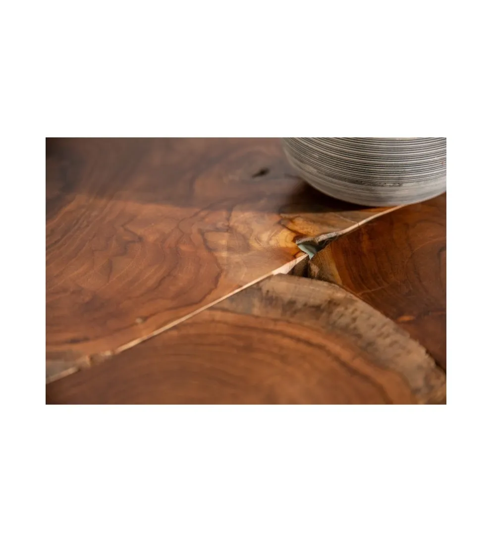 Stolik kawowy Mosaik 70 cm drewno Teak