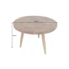 Stolik kawowy MOSAIK 60 cm naturalny teak