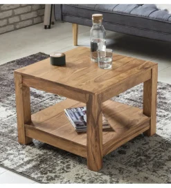 Stolik kawowy MUMBAI 60 cm drewno akacja