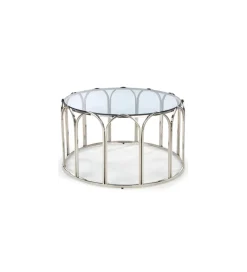 Stolik kawowy OLIVIA 80 cm srebrny