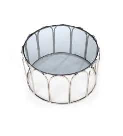 Stolik kawowy OLIVIA 80 cm srebrny