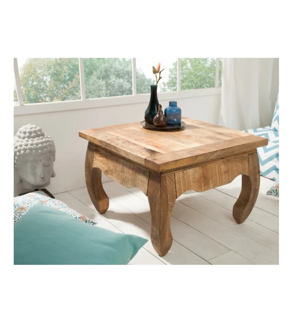 Stolik kawowy Opium Antique 60 cm drewno Mango