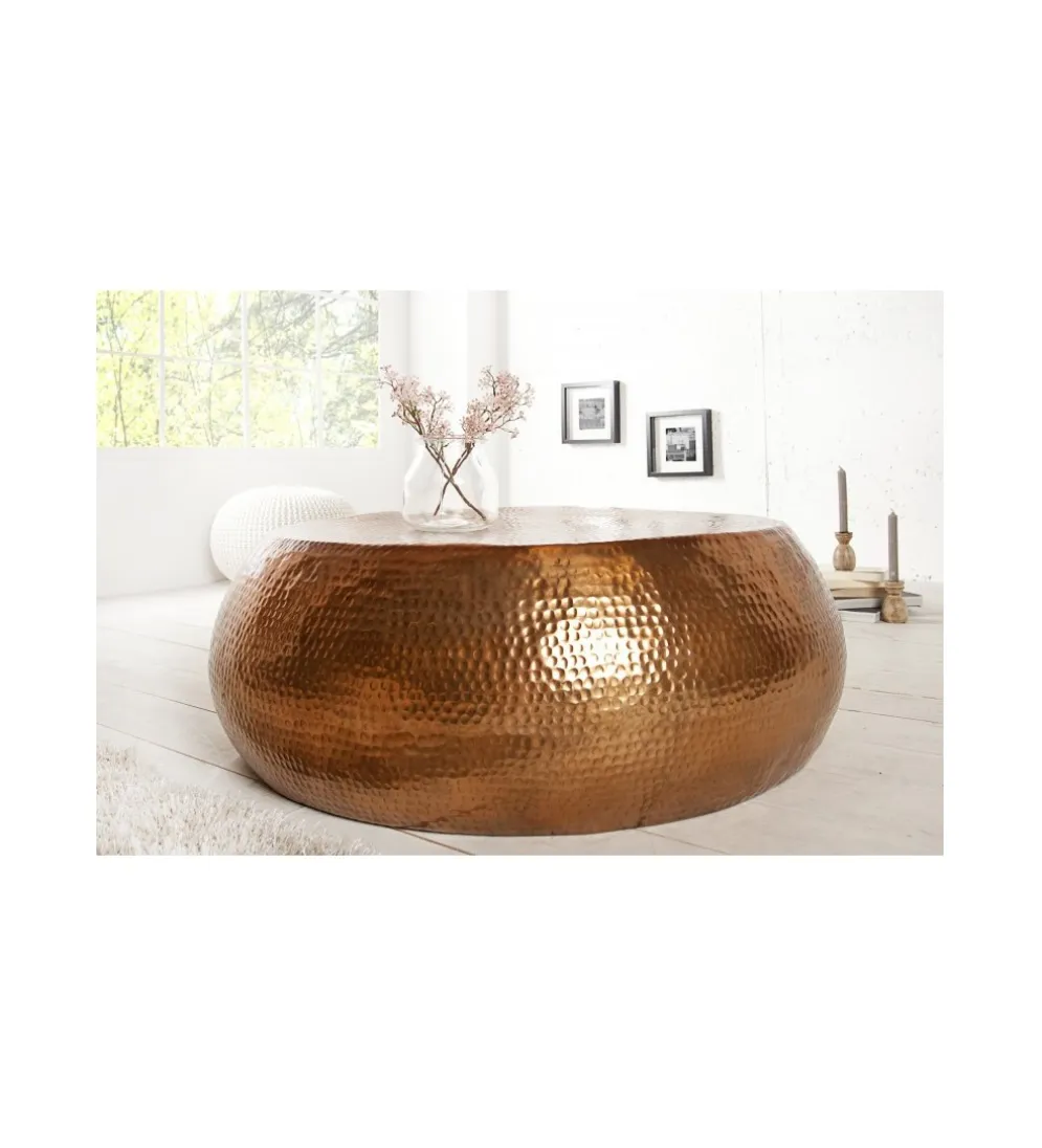 Stolik kawowy Orient 80 cm miedziany