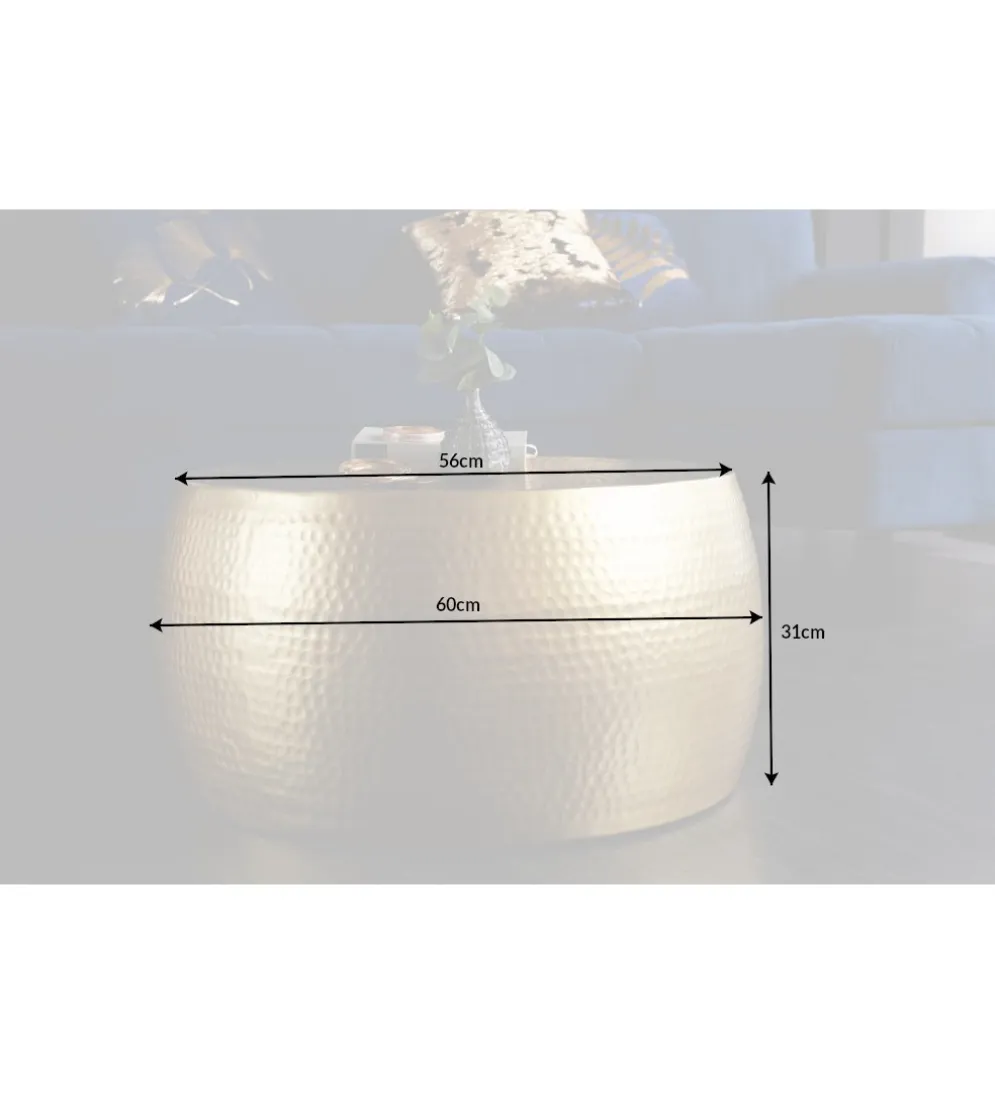 Stolik kawowy Orient II 60 cm złoty