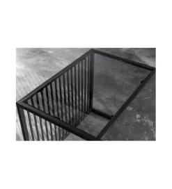 Stolik kawowy PASCAL 100 cm w optyce czarnego marmuru