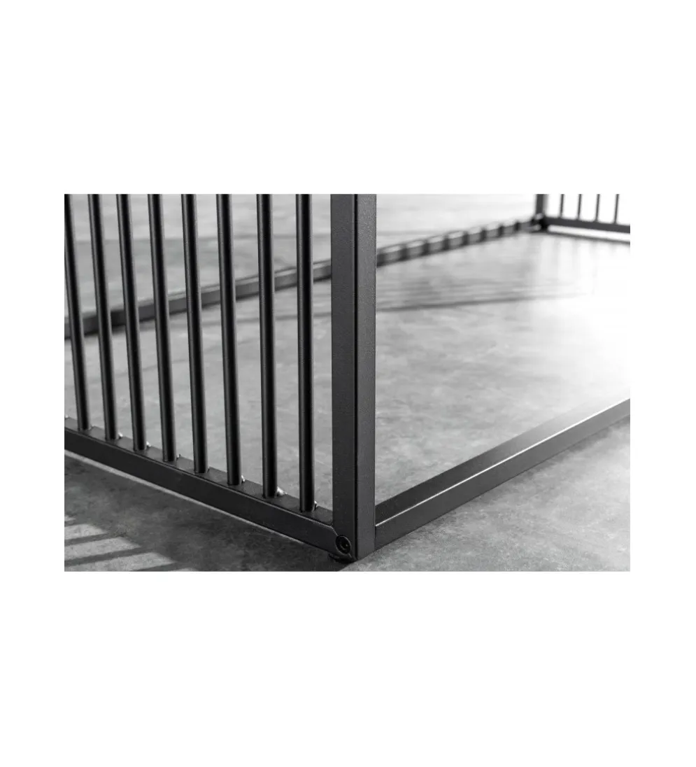 Stolik kawowy PASCAL 100 cm w optyce czarnego marmuru