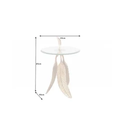 Stolik kawowy PENNA 44 cm złoty