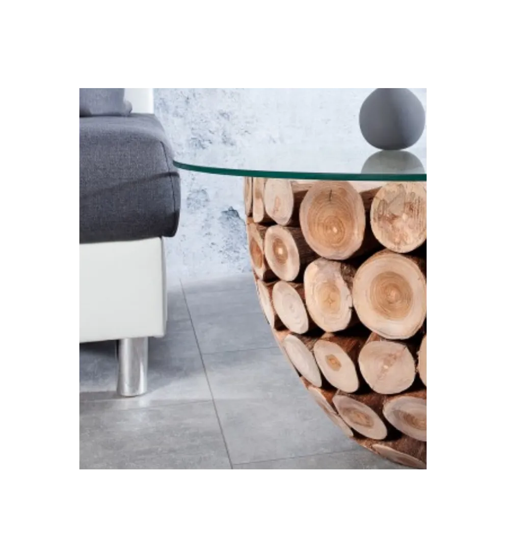 Stolik kawowy Pure Nature 70 cm drewno Teak