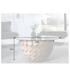 Stolik kawowy Pure Nature 70 cm drewno Teak
