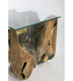 Stolik kawowy RAIZ 40 cm drewno tekowe