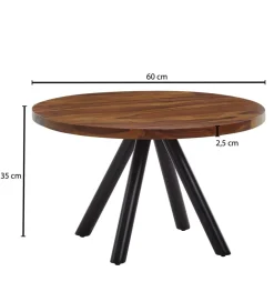 Stolik kawowy RASZI II 60 cm drewno sheesham