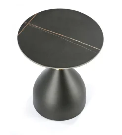 Stolik kawowy SCALITA 50 cm ceramika w optyce marmuru