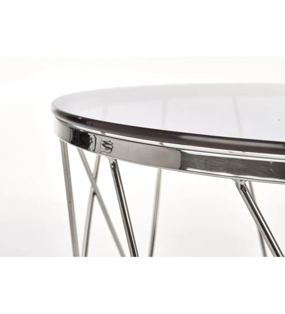 Stolik kawowy SELENA 55 cm srebrny