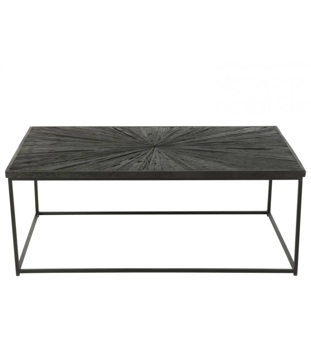 Stolik kawowy Shanil 120 cm drewno czarny