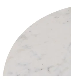 Stolik kawowy SPINDIMA 80 cm drewno mango marmur